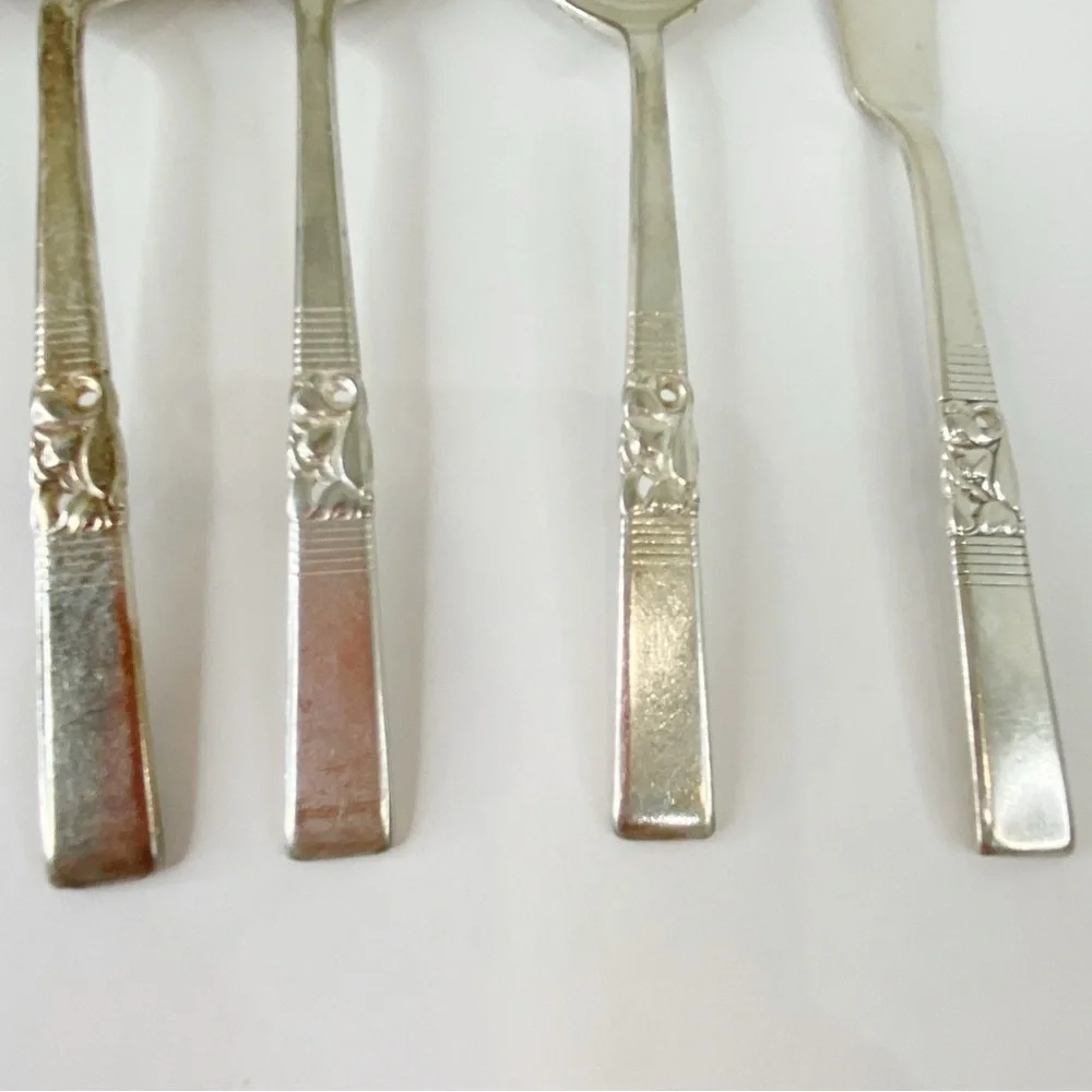 Oneida Community Silverplate 1948 Morning Star Spoons 6 TSP 7 TBSP 1 Spreader